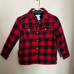 TOMMY BAHAMA Classic Buffalo‎ Plaid Fleece Lined Jacket Black Red Boy's Size M